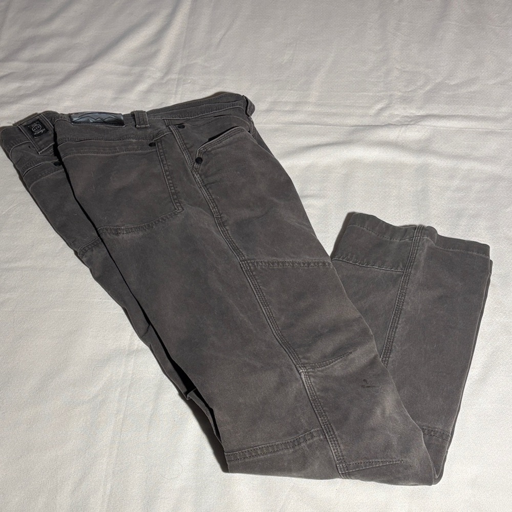Men's Gray Double Knee Cargo Work All Terrain Mens Pants